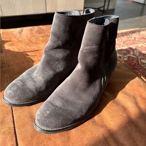 Paul Green gray suede zip booties